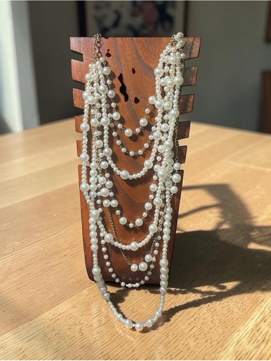 Jewelry - Multi-Strand White Pearl Statement Necklace - Women's Jewelry